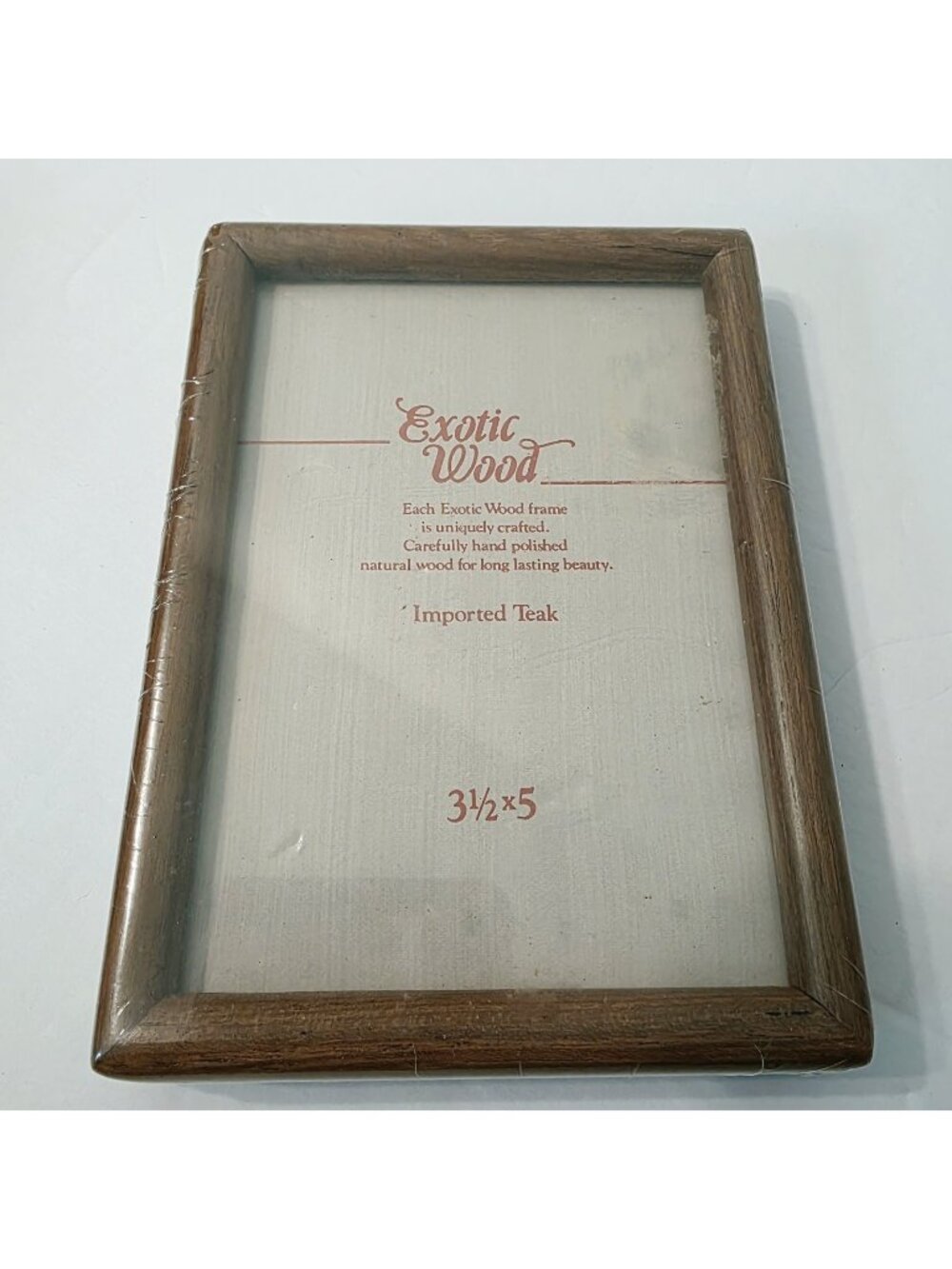 Vtg Intercraft Imported Teak Wood Free Standing Wall Photo Picture Frame 5 x 4
